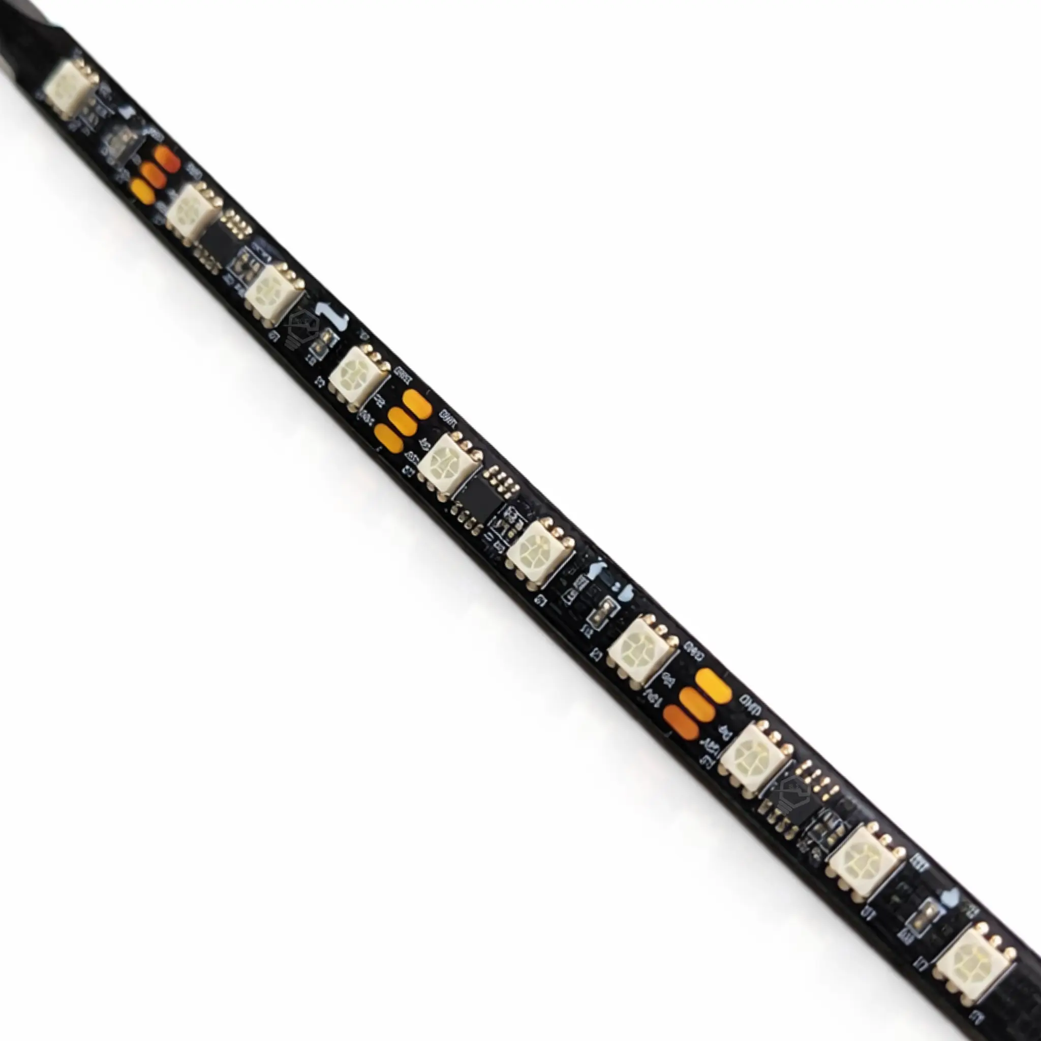 WS2811 12V pixel LED RGB strip with WS2811 IC shown in diagonal premium product view