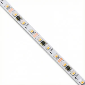 TM1814 -Close-up TM1814 RGBWW Addressable LED Strip Light with Warm White and RGB Colors